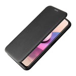 Auto-absorbed Stand Carbon Fiber Texture Leather Shell Cover for Xiaomi Redmi Note 10 4G / Redmi Note 10S / Poco M5s 4G