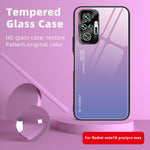 Gradient Tempered Glass Cell Phone Cover TPU Frame Back Case for Xiaomi Redmi Note 10 Pro/Note 10 Pro Max