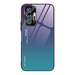 Gradient Tempered Glass Cell Phone Cover TPU Frame Back Case for Xiaomi Redmi Note 10 Pro/Note 10 Pro Max