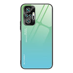 Gradient Tempered Glass Cell Phone Cover TPU Frame Back Case for Xiaomi Redmi Note 10 Pro/Note 10 Pro Max