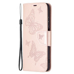 Imprint Butterfly Stand Leather Wallet Phone Case for Xiaomi Redmi Note 10S / Poco M5s 4G / Note 10 4G