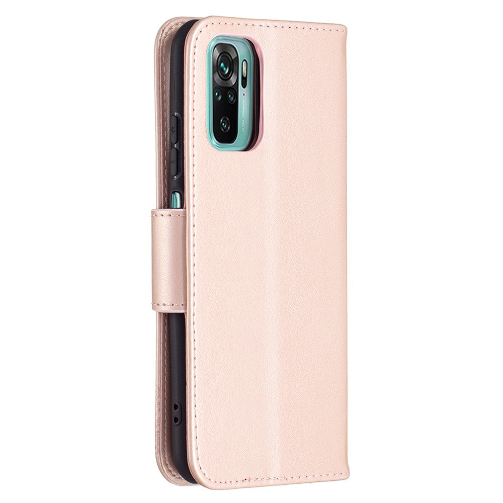 Imprint Butterfly Stand Leather Wallet Phone Case for Xiaomi Redmi Note 10S / Poco M5s 4G / Note 10 4G