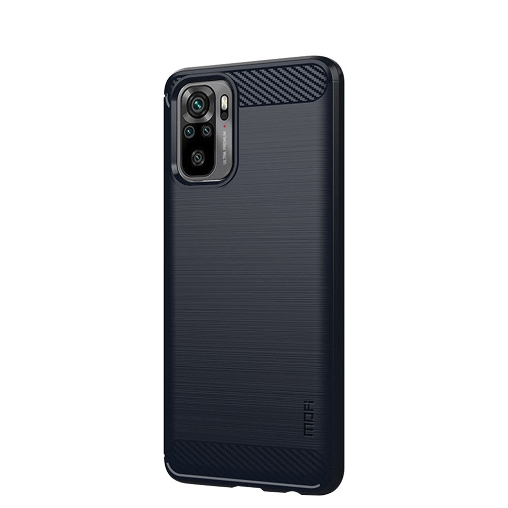 MOFI Carbon Fiber Brushed TPU Cover for Xiaomi Redmi Note 10 4G / Redmi Note 10S / Poco M5s 4G