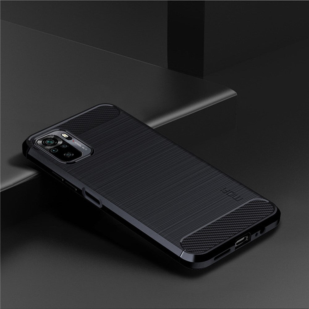 MOFI Carbon Fiber Brushed TPU Cover for Xiaomi Redmi Note 10 4G / Redmi Note 10S / Poco M5s 4G