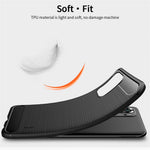MOFI Carbon Fiber Brushed TPU Cover for Xiaomi Redmi Note 10 4G / Redmi Note 10S / Poco M5s 4G