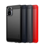 MOFI Carbon Fiber Brushed TPU Cover for Xiaomi Redmi Note 10 4G / Redmi Note 10S / Poco M5s 4G