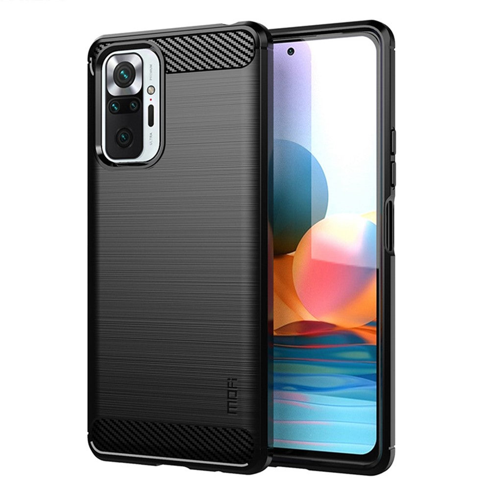 MOFI Carbon Fiber Brushed TPU Cover for Xiaomi Redmi Note 10 Pro Max / Redmi Note 10 Pro