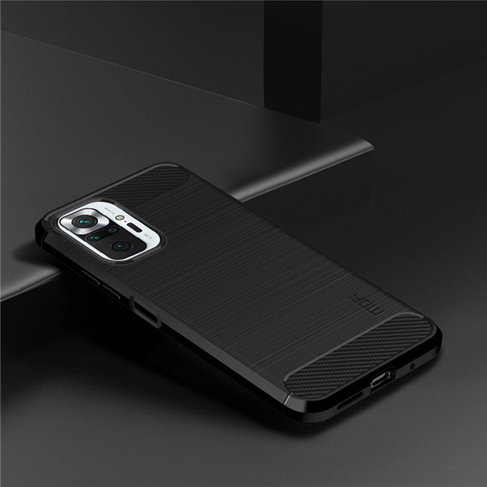 MOFI Carbon Fiber Brushed TPU Cover for Xiaomi Redmi Note 10 Pro Max / Redmi Note 10 Pro