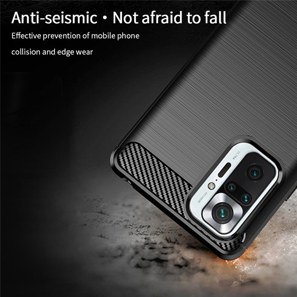 MOFI Carbon Fiber Brushed TPU Cover for Xiaomi Redmi Note 10 Pro Max / Redmi Note 10 Pro