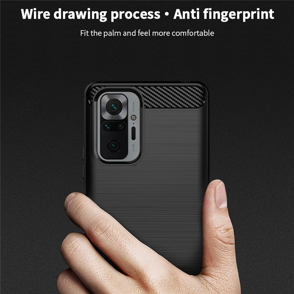 MOFI Carbon Fiber Brushed TPU Cover for Xiaomi Redmi Note 10 Pro Max / Redmi Note 10 Pro