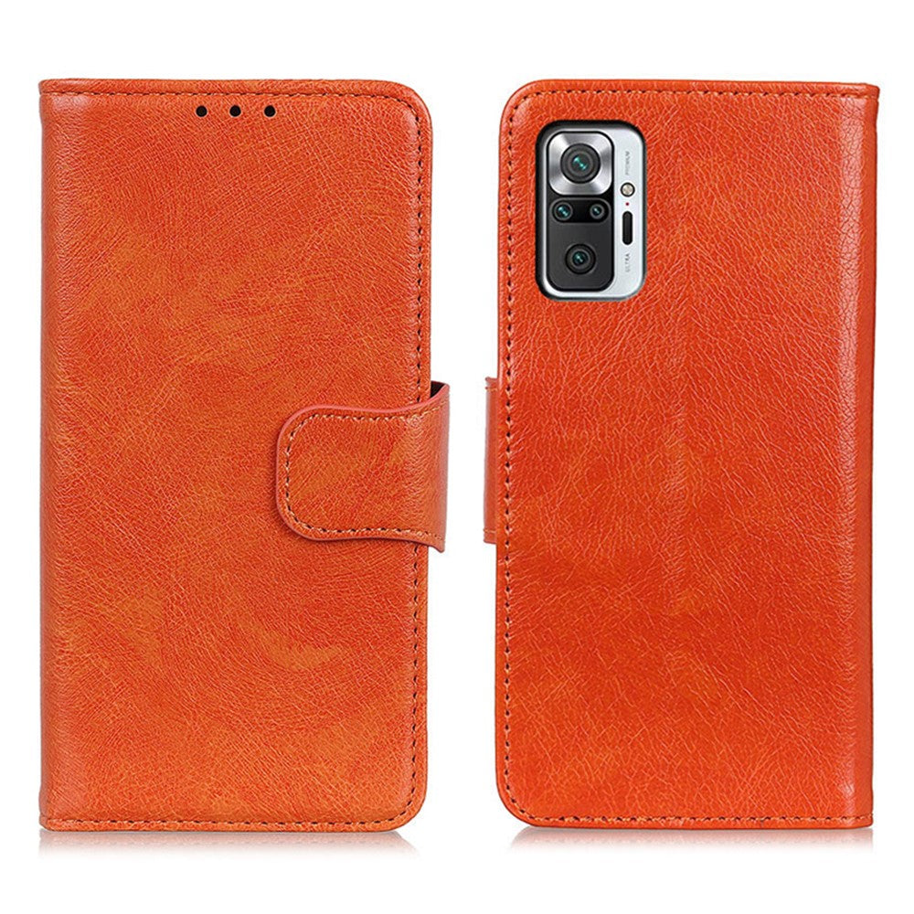 Nappa Texture Leather Wallet Shell Case for Xiaomi Redmi Note 10 Pro Max / Redmi Note 10 Pro