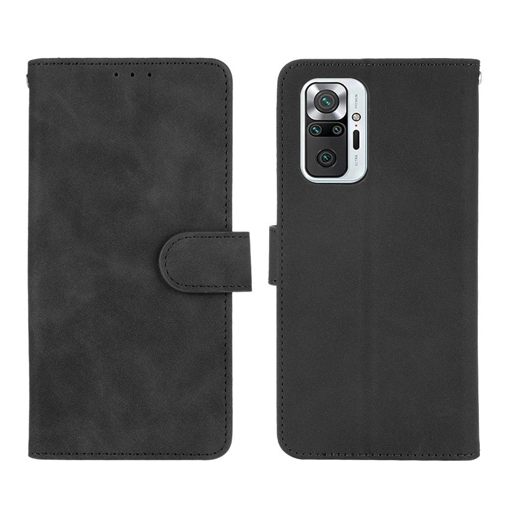 Silky Touch Leather Wallet Case for Xiaomi Redmi Note 10 Pro Max/Redmi Note 10 Pro