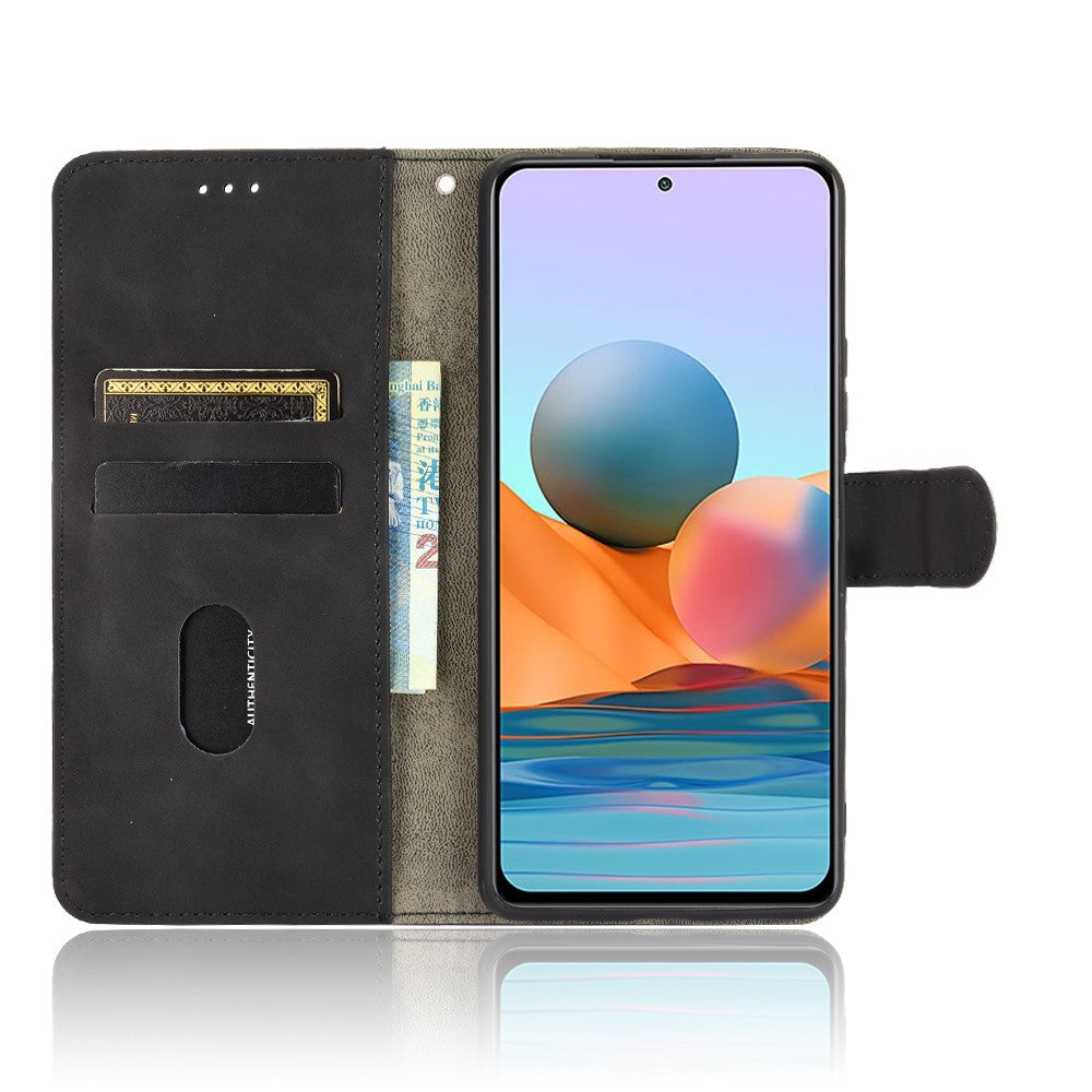 Silky Touch Leather Wallet Case for Xiaomi Redmi Note 10 Pro Max/Redmi Note 10 Pro
