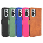 Silky Touch Leather Wallet Case for Xiaomi Redmi Note 10 Pro Max/Redmi Note 10 Pro