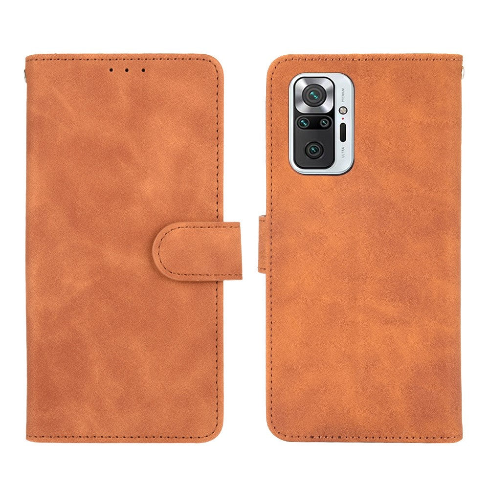 Silky Touch Leather Wallet Case for Xiaomi Redmi Note 10 Pro Max/Redmi Note 10 Pro
