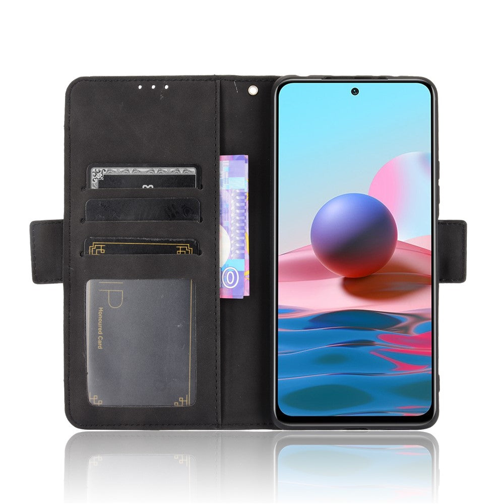 Multiple Card Slots Design Leather Wallet Case Stand for Xiaomi Redmi Note 10 Pro / Note 10 Pro Max Anti-Drop Phone Accessory