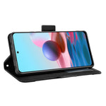 Multiple Card Slots Design Leather Wallet Case Stand for Xiaomi Redmi Note 10 Pro / Note 10 Pro Max Anti-Drop Phone Accessory