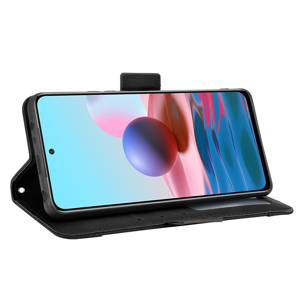 Multiple Card Slots Design Leather Wallet Case Stand for Xiaomi Redmi Note 10 Pro / Note 10 Pro Max Anti-Drop Phone Accessory