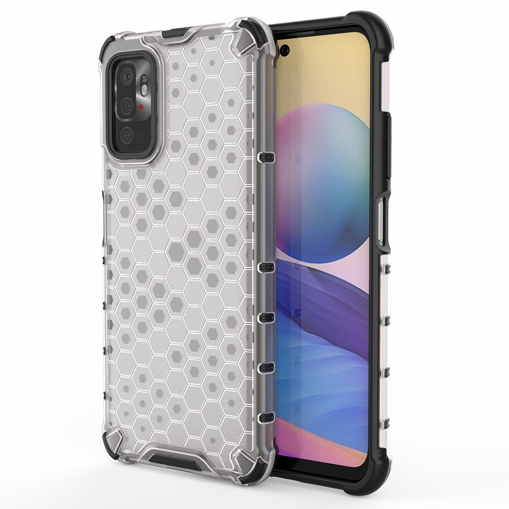 Honeycomb Pattern TPU + PC Phone Case for Xiaomi Redmi Note 10 5G/Poco M3 Pro 5G/4G