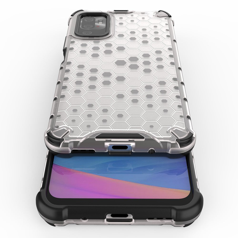 Honeycomb Pattern TPU + PC Phone Case for Xiaomi Redmi Note 10 5G/Poco M3 Pro 5G/4G