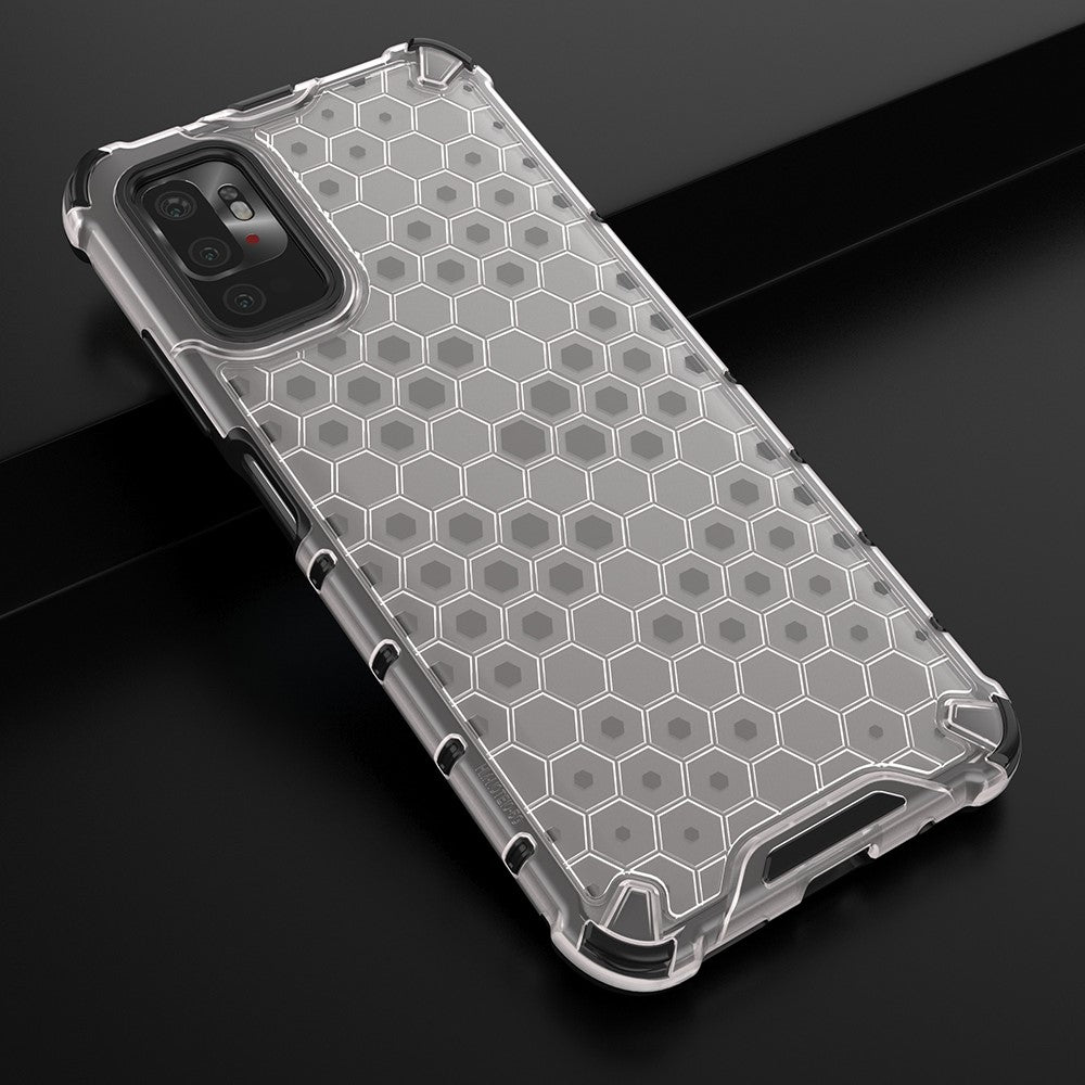 Honeycomb Pattern TPU + PC Phone Case for Xiaomi Redmi Note 10 5G/Poco M3 Pro 5G/4G