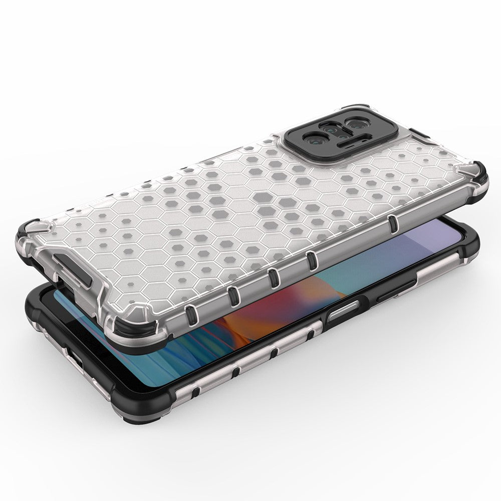 Honeycomb Pattern TPU + PC Hybrid Case for Xiaomi Redmi Note 10 Pro/Note 10 Pro Max
