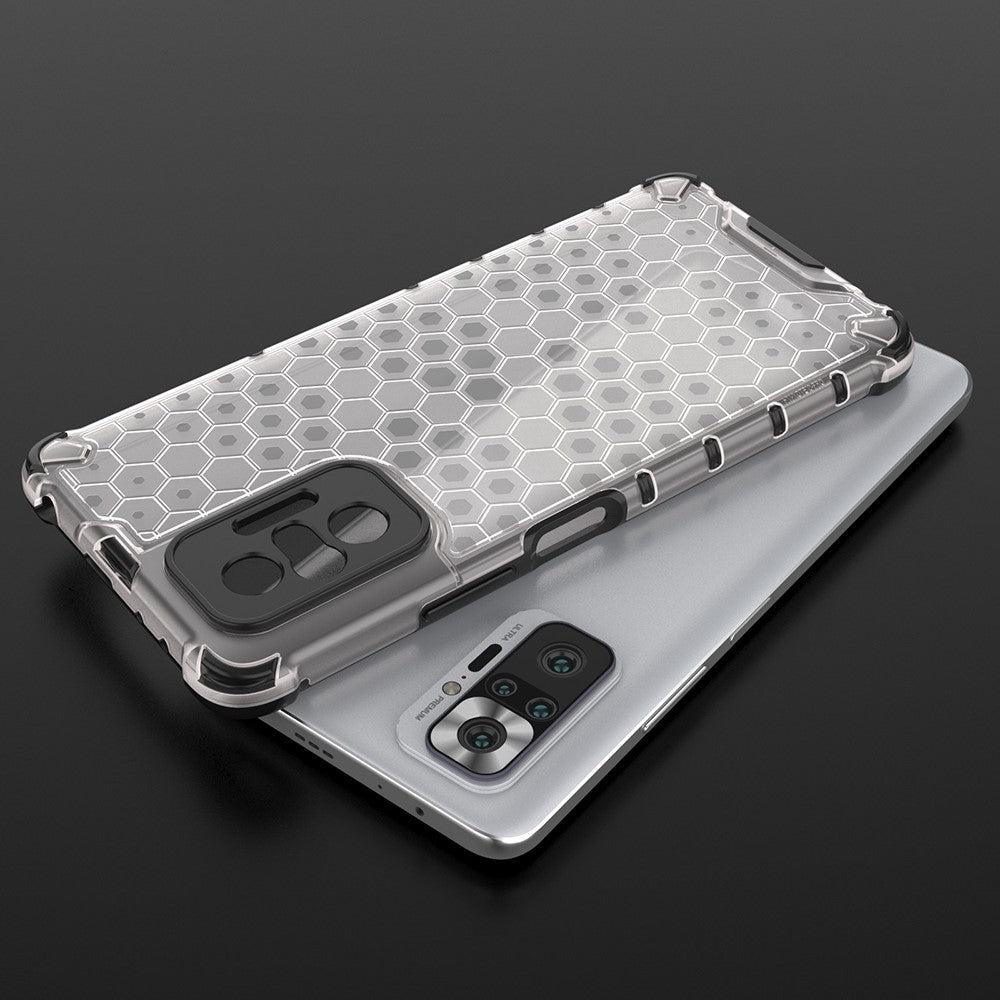 Honeycomb Pattern TPU + PC Hybrid Case for Xiaomi Redmi Note 10 Pro/Note 10 Pro Max