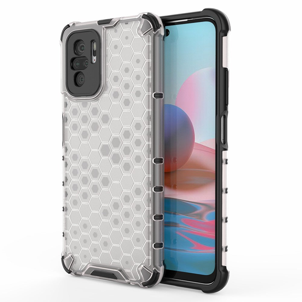 Honeycomb Pattern TPU + PC Hybrid Cover for Xiaomi Poco M5s 4G / Redmi Note 10 4G / Redmi Note 10S 4G