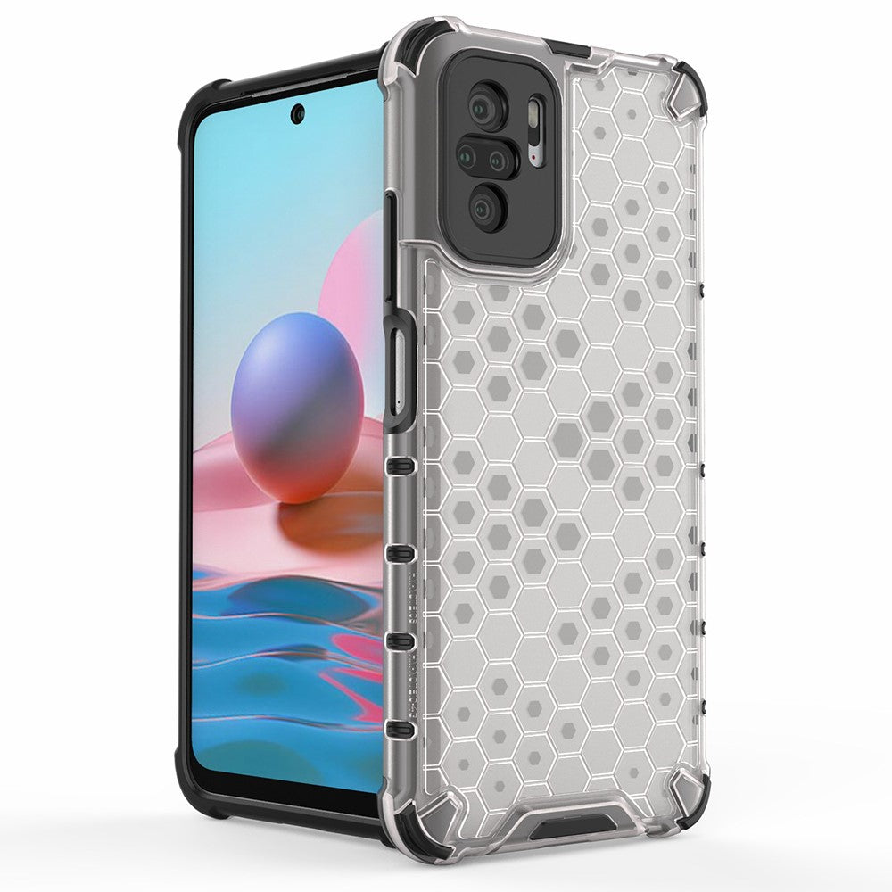 Honeycomb Pattern TPU + PC Hybrid Cover for Xiaomi Poco M5s 4G / Redmi Note 10 4G / Redmi Note 10S 4G
