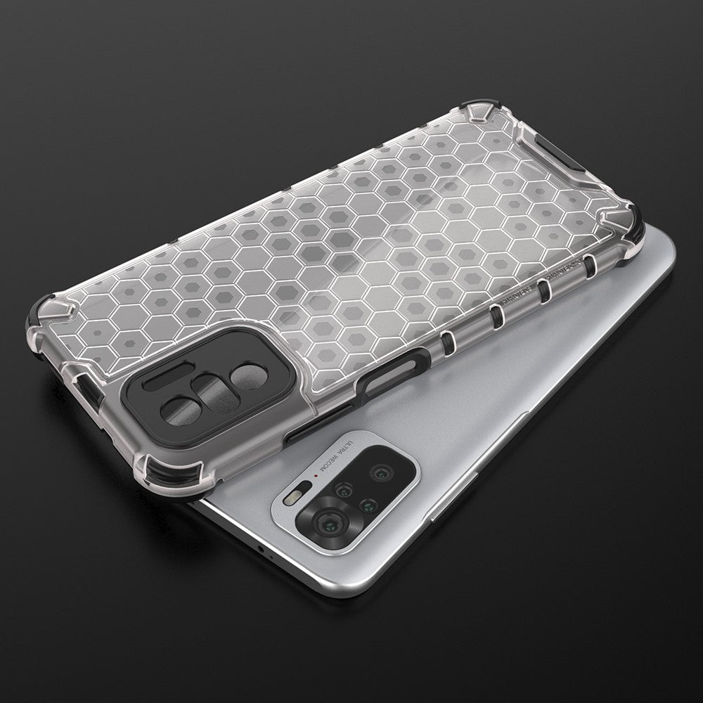 Honeycomb Pattern TPU + PC Hybrid Cover for Xiaomi Poco M5s 4G / Redmi Note 10 4G / Redmi Note 10S 4G