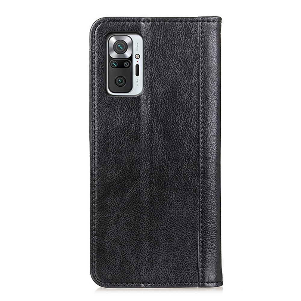 Auto-absorbed Litchi Texture Split Leather Wallet Shell for Xiaomi Redmi Note 10 Pro Max/Redmi Note 10 Pro