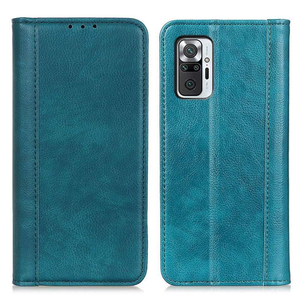 Auto-absorbed Litchi Texture Split Leather Wallet Shell for Xiaomi Redmi Note 10 Pro Max/Redmi Note 10 Pro