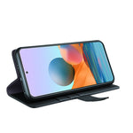 Genuine Leather Stand Wallet Case Shell for Xiaomi Redmi Note 10 Pro 4G (Global)