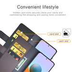 Genuine Leather Stand Wallet Case Shell for Xiaomi Redmi Note 10 Pro 4G (Global)