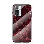 Well-Protected Tempered Glass Marbling Pattern Design Anti-Scratch Cell Phone Cover for Xiaomi Redmi Note 10 Pro