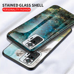Well-Protected Tempered Glass Marbling Pattern Design Anti-Scratch Cell Phone Cover for Xiaomi Redmi Note 10 Pro