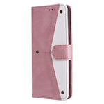 Rivet Decor Skin-Feeling Splicing Leather Wallet Phone Protective Cover for Xiaomi Redmi Note 10 Pro Max