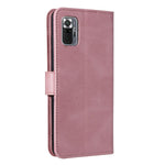 Rivet Decor Skin-Feeling Splicing Leather Wallet Phone Protective Cover for Xiaomi Redmi Note 10 Pro Max