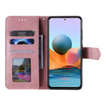 Rivet Decor Skin-Feeling Splicing Leather Wallet Phone Protective Cover for Xiaomi Redmi Note 10 Pro Max