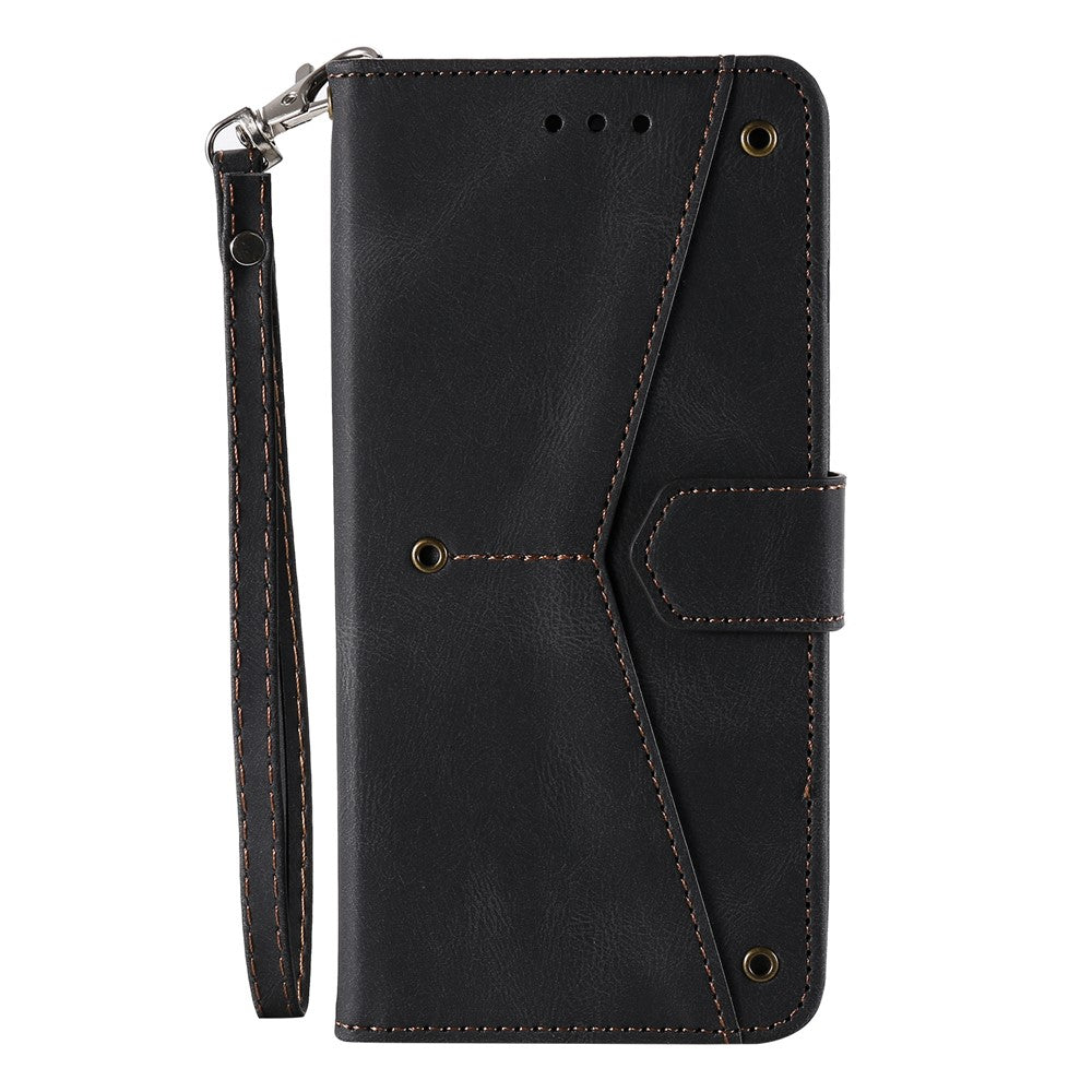 Rivet Decor Skin-Feeling Splicing Leather Wallet Phone Protective Cover for Xiaomi Mi 11 Lite 4G / 5G / 11 Lite 5G NE