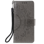 Imprinted Mandala Flower Wallet Leather Case with Strap for Xiaomi Redmi Note 10 5G/Poco M3 Pro 5G/4G