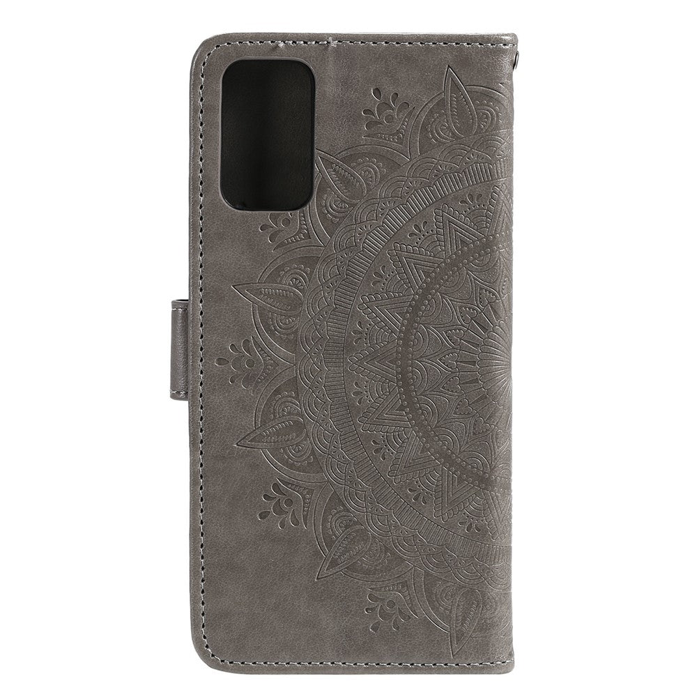 Imprinted Mandala Flower Wallet Leather Case with Strap for Xiaomi Redmi Note 10 5G/Poco M3 Pro 5G/4G