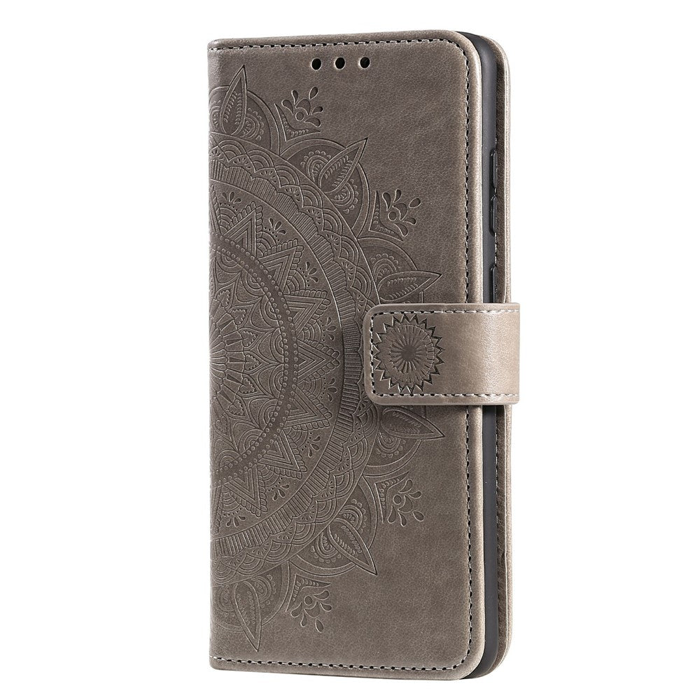 Imprinted Mandala Flower Wallet Leather Case with Strap for Xiaomi Redmi Note 10 5G/Poco M3 Pro 5G/4G