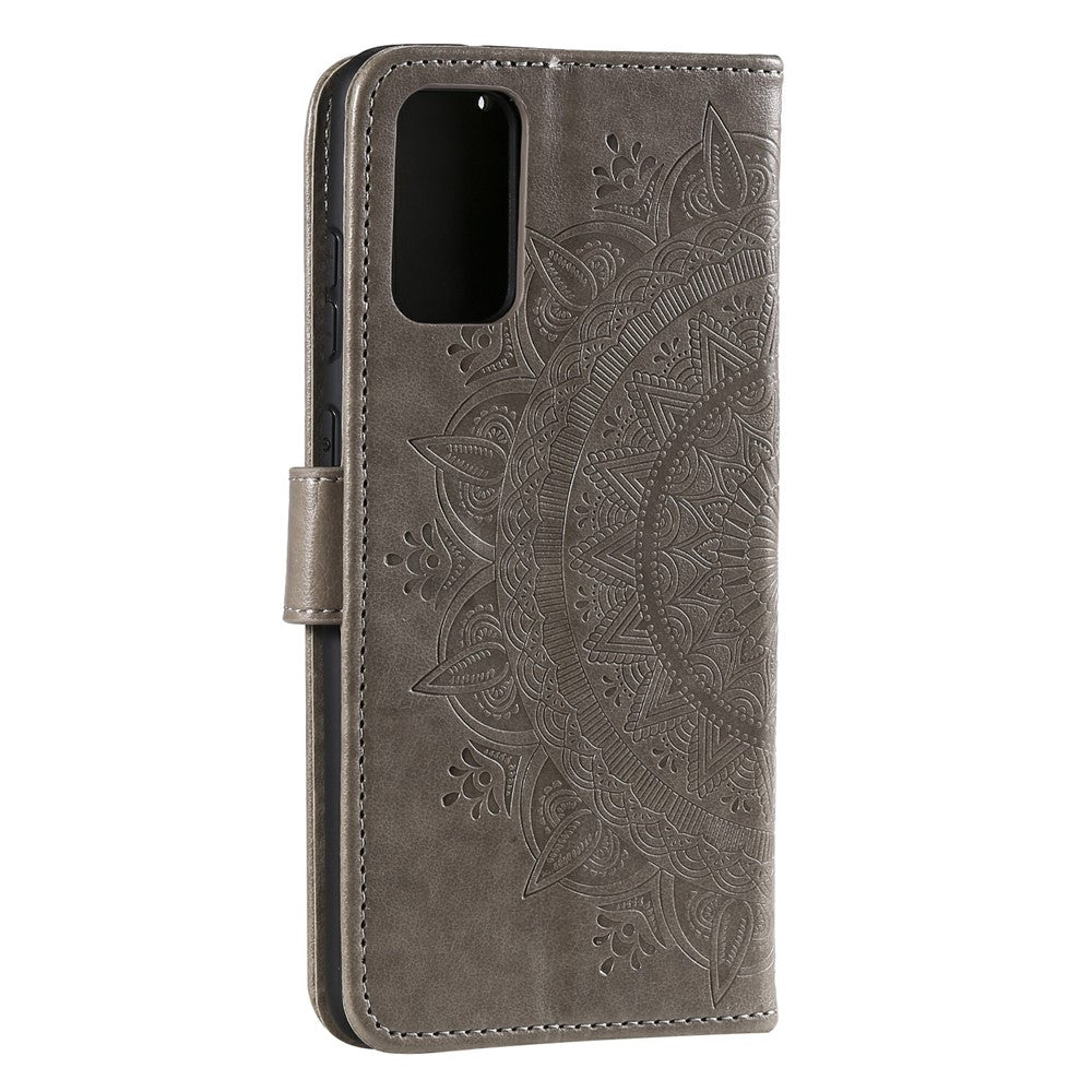 Imprinted Mandala Flower Wallet Leather Case with Strap for Xiaomi Redmi Note 10 5G/Poco M3 Pro 5G/4G
