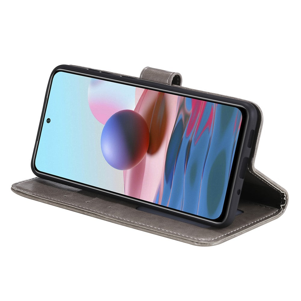 Imprinted Mandala Flower Wallet Leather Case with Strap for Xiaomi Redmi Note 10 5G/Poco M3 Pro 5G/4G