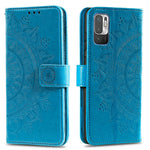 Imprinted Mandala Flower Wallet Leather Case with Strap for Xiaomi Redmi Note 10 5G/Poco M3 Pro 5G/4G