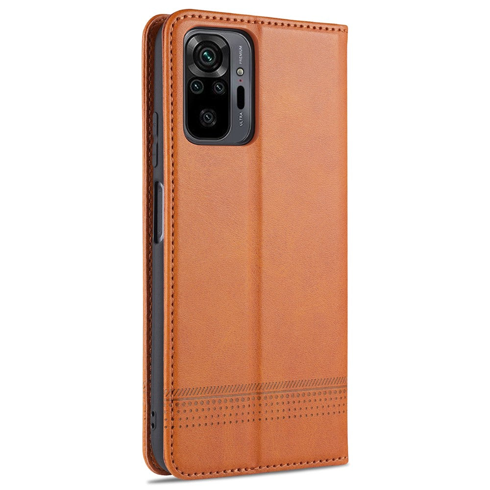 AZNS Stand Wallet Auto-absorbed Magnetic Leather Case for Xiaomi Redmi Note 10 Pro/Note 10 Pro Max