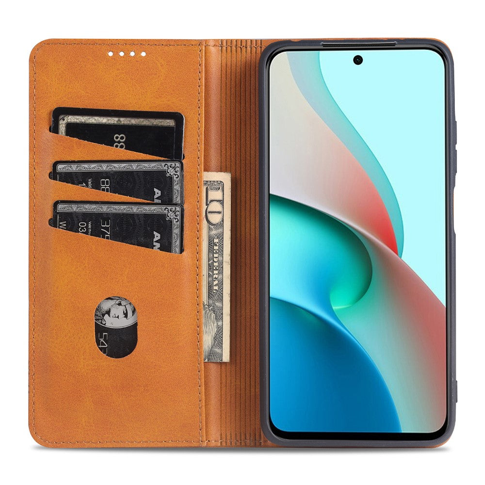 AZNS Stand Wallet Auto-absorbed Magnetic Leather Case for Xiaomi Redmi Note 10 Pro/Note 10 Pro Max