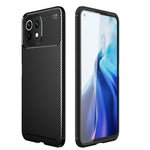 Precise Cut-Out Carbon Fiber Texture Protector TPU Drop-proof Phone Cover for Xiaomi Mi 11 Lite 4G / 5G / 11 Lite 5G NE