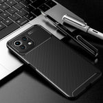 Precise Cut-Out Carbon Fiber Texture Protector TPU Drop-proof Phone Cover for Xiaomi Mi 11 Lite 4G / 5G / 11 Lite 5G NE